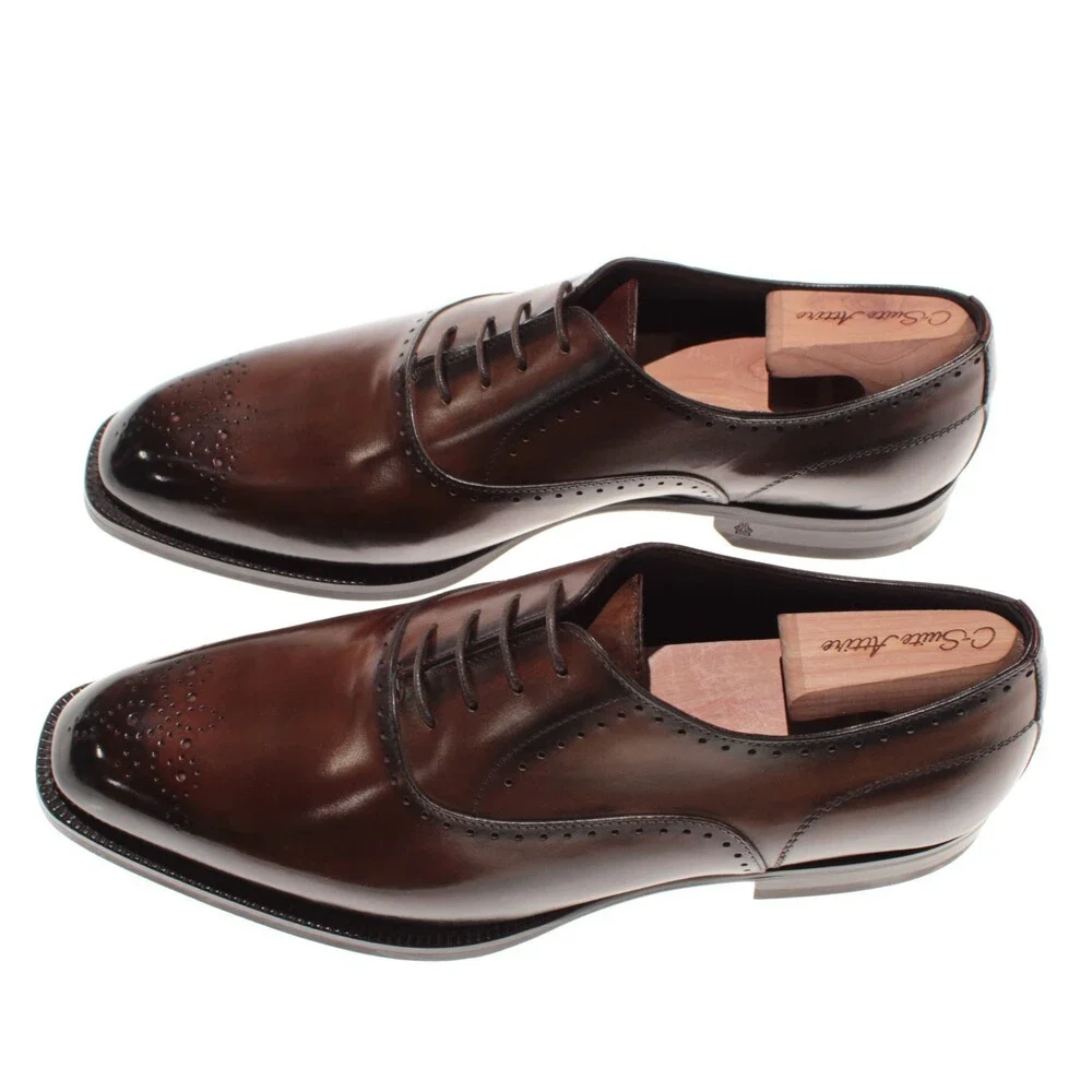Di Bianco NWB Oxford Dress Shoes Size 42 (US 9) in Brown Leather Made in Italy